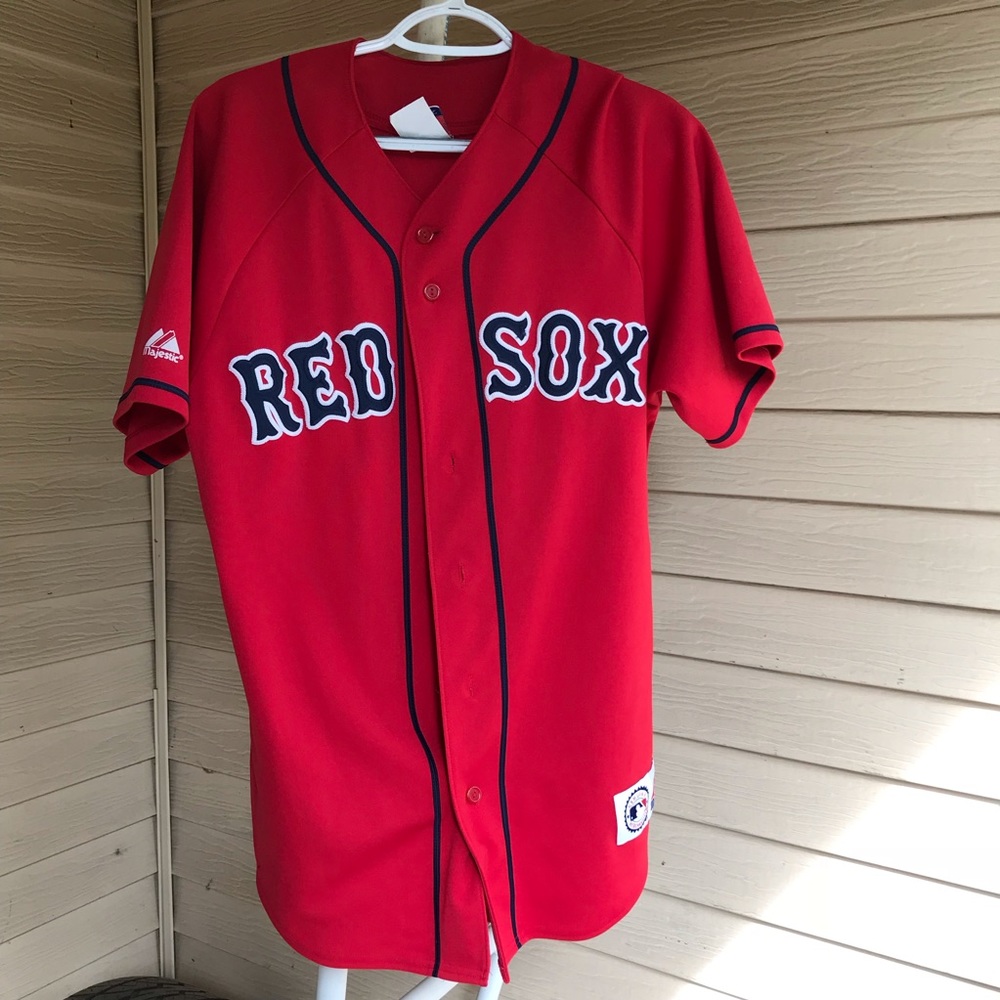 Red Sox majestic jersey number 6. Button down